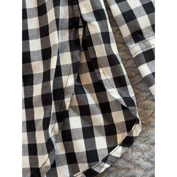 Womens Long Sleeve Black & White Rhinestone Button Blouse By Talbots Size Med - Picture 2 of 6